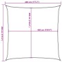 Toldo de vela rojo HDPE 160 g/m² 4,5x4,5 m