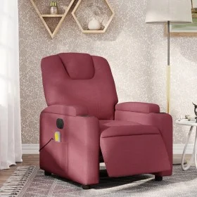Sillón de masaje reclinable eléctrico tela rojo tinto by , Armchairs - Ref: Foro24-3204359, Price: 274,59 €, Discount: %