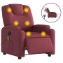Sillón de masaje reclinable eléctrico tela rojo tinto by , Armchairs - Ref: Foro24-3204359, Price: 274,55 €, Discount: %
