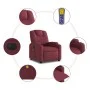 Sillón de masaje reclinable eléctrico tela rojo tinto by , Armchairs - Ref: Foro24-3204359, Price: 274,55 €, Discount: %