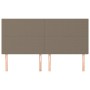 Cabeceros 4 unidades de tela gris taupe 90x5x78/88 cm