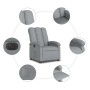 Sillón reclinable eléctrico tela gris claro by , Armchairs - Ref: Foro24-3204068, Price: 231,64 €, Discount: %