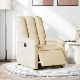 Sillón reclinable eléctrico de tela crema de , Sillones - Ref: Foro24-3204077, Precio: 242,76 €, Descuento: %