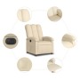 Elektrischer cremefarbener Stoffsessel mit Liegefunktion. von , Sessel - Ref: Foro24-3204077, Preis: 235,83 €, Rabatt: %