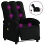 Sillón reclinable de masaje eléctrico tela negro by , Armchairs - Ref: Foro24-3204082, Price: 267,53 €, Discount: %