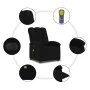 Sillón reclinable de masaje eléctrico tela negro by , Armchairs - Ref: Foro24-3204082, Price: 267,53 €, Discount: %