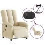 Sillón reclinable de masaje eléctrico tela color crema by , Armchairs - Ref: Foro24-3204089, Price: 257,49 €, Discount: %