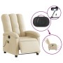Sillón reclinable de masaje eléctrico tela color crema
