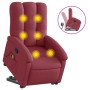 Sillón reclinable de masaje elevable tela rojo tinto de , Sillones - Ref: Foro24-3204107, Precio: 271,67 €, Descuento: %