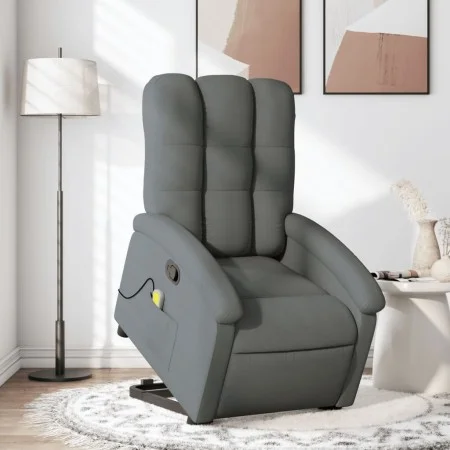 Silla de masaje reclinable de pie de tela gris oscuro de , Sillones - Ref: Foro24-3204105, Precio: 329,31 €, Descuento: %