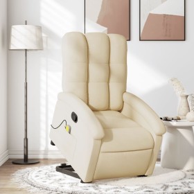 Silla de masaje reclinable de pie de tela color crema by , Armchairs - Ref: Foro24-3204113, Price: 271,86 €, Discount: %