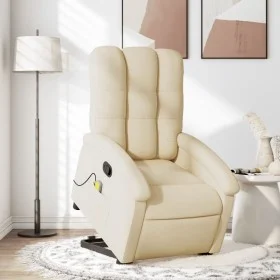 Silla de masaje reclinable de pie de tela color crema by , Armchairs - Ref: Foro24-3204113, Price: 290,39 €, Discount: %