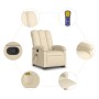 Verstellbarer Stoff-Fußmassagestuhl in Cremefarbe. von , Sessel - Ref: Foro24-3204113, Preis: 271,86 €, Rabatt: %