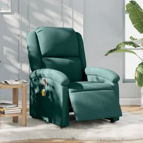 Sillón reclinable de masaje eléctrico tela verde oscuro by , Armchairs - Ref: Foro24-3204158, Price: 259,40 €, Discount: %