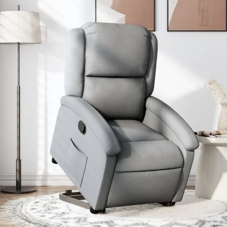 Sillón reclinable elevable de tela gris claro de , Sillones - Ref: Foro24-3204164, Precio: 297,85 €, Descuento: %