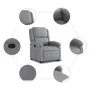 Sillón reclinable elevable de tela gris claro de , Sillones - Ref: Foro24-3204164, Precio: 297,85 €, Descuento: %
