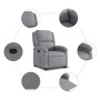Sillón reclinable elevable de tela gris claro de , Sillones - Ref: Foro24-3204164, Precio: 282,44 €, Descuento: %