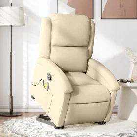 Silla de masaje reclinable de pie de tela color crema by , Armchairs - Ref: Foro24-3204185, Price: 291,77 €, Discount: %