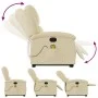 Silla de masaje reclinable de pie de tela color crema by , Armchairs - Ref: Foro24-3204185, Price: 291,77 €, Discount: %