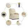 Silla de masaje reclinable de pie de tela color crema by , Armchairs - Ref: Foro24-3204185, Price: 291,77 €, Discount: %
