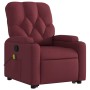 Sillón reclinable de masaje elevable tela rojo tinto by , Armchairs - Ref: Foro24-3204725, Price: 281,65 €, Discount: %