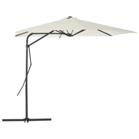 Sombrilla de jardín con palo de acero 300 cm arena de vidaXL, Sombrillas - Ref: Foro24-44886, Precio: 138,87 €, Descuento: %