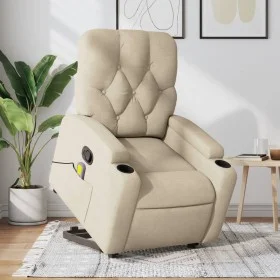 Silla de masaje reclinable de pie de tela color crema by , Armchairs - Ref: Foro24-3204731, Price: 309,75 €, Discount: %