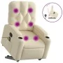 Silla de masaje reclinable de pie de tela color crema by , Armchairs - Ref: Foro24-3204731, Price: 309,64 €, Discount: %