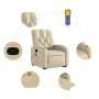Silla de masaje reclinable de pie de tela color crema by , Armchairs - Ref: Foro24-3204731, Price: 288,71 €, Discount: %