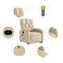 Verstellbarer Stoff-Fußmassagestuhl in Cremefarbe. von , Sessel - Ref: Foro24-3204731, Preis: 309,64 €, Rabatt: %