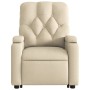 Silla de masaje reclinable de pie de tela color crema by , Armchairs - Ref: Foro24-3204731, Price: 288,71 €, Discount: %