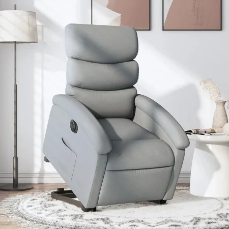 Sillón eléctrico reclinable elevable de tela gris claro by , Armchairs - Ref: Foro24-3204002, Price: 309,75 €, Discount: %