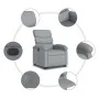 Elektrischer verstellbarer Aufstehsessel aus hellem grauem Stoff. von , Sessel - Ref: Foro24-3204002, Preis: 320,20 €, Rabatt: %