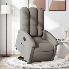 Sillón eléctrico reclinable elevable de tela gris taupe by , Armchairs - Ref: Foro24-3204124, Price: 324,50 €, Discount: %