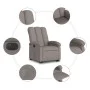 Sillón eléctrico reclinable elevable de tela gris taupe by , Armchairs - Ref: Foro24-3204124, Price: 324,50 €, Discount: %