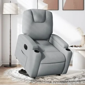 Sillón eléctrico reclinable elevable de tela gris claro de , Sillones - Ref: Foro24-3204392, Precio: 341,60 €, Descuento: %