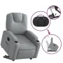 Sillón eléctrico reclinable elevable de tela gris claro by , Armchairs - Ref: Foro24-3204392, Price: 342,15 €, Discount: %