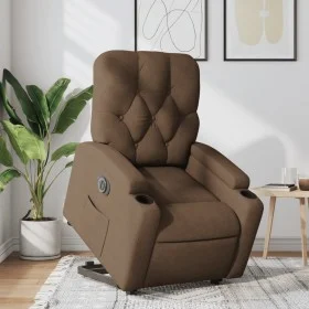 Sillón eléctrico reclinable elevable de tela marrón by , Armchairs - Ref: Foro24-3204738, Price: 340,78 €, Discount: %