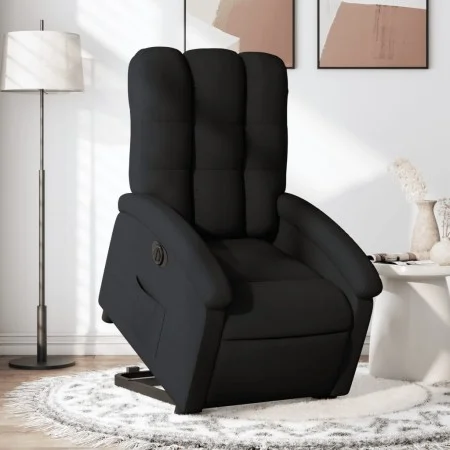 Sillón eléctrico reclinable elevable de tela negro de , Sillones - Ref: Foro24-3204118, Precio: 322,08 €, Descuento: %