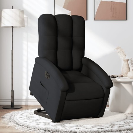 Sillón eléctrico reclinable elevable de tela negro de , Sillones - Ref: Foro24-3204118, Precio: 297,94 €, Descuento: %