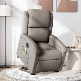 Elektrischer, verstellbarer, aufklappbarer Massagesessel aus taupefarbenem Stoff. von , Sessel - Ref: Foro24-3204208, Preis: ...