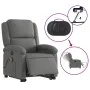 Sillón de masaje eléctrico reclinable elevable tela gris oscuro by , Armchairs - Ref: Foro24-3204201, Price: 342,33 €, Discou...