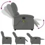 Sillón de masaje eléctrico reclinable elevable tela gris oscuro by , Armchairs - Ref: Foro24-3204201, Price: 342,33 €, Discou...