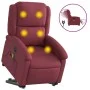 Sillón de masaje elevable eléctrico tela rojo tinto by , Armchairs - Ref: Foro24-3204203, Price: 341,47 €, Discount: %