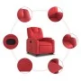 Sillón reclinable elevable cuero artificial rojo by , Armchairs - Ref: Foro24-3204435, Price: 323,32 €, Discount: %