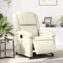 Sillón de masaje reclinable eléctrico cuero sintético crema de , Sillones - Ref: Foro24-3204220, Precio: 264,14 €, Descuento: %