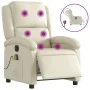 Elektrischer verstellbarer Massagestuhl aus Kunstleder in Cremefarbe. von , Sessel - Ref: Foro24-3204220, Preis: 264,17 €, Ra...