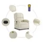 Elektrischer verstellbarer Massagestuhl aus Kunstleder in Cremefarbe. von , Sessel - Ref: Foro24-3204220, Preis: 264,17 €, Ra...