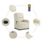 Sillón de masaje reclinable eléctrico cuero sintético crema by , Armchairs - Ref: Foro24-3204220, Price: 261,51 €, Discount: %