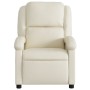 Sillón de masaje reclinable eléctrico cuero sintético crema by , Armchairs - Ref: Foro24-3204220, Price: 261,51 €, Discount: %
